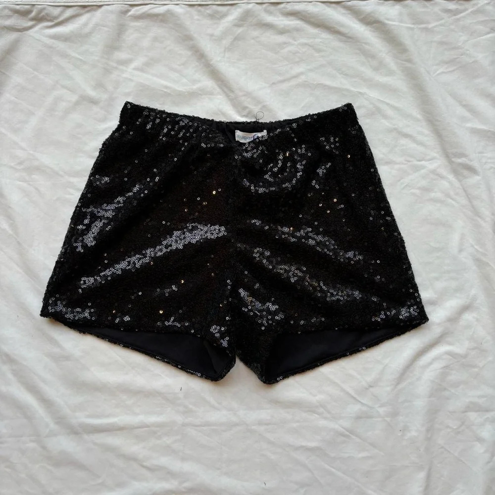 sequin embellished micro mini shorts bead rhinestone sequined party rave